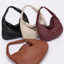 Weaved Faux Leather Soft Shoulder Bag
