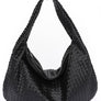 Weaved Faux Leather Soft Shoulder Bag