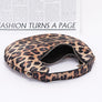 Leopard Print Top Handle Circle Swing Bag