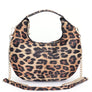 Leopard Print Top Handle Circle Swing Bag