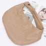 Knotted Handle Embossed Faux Leather Shoulder Bag