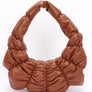 Crinkle Faux Leather Shoulder Bag