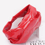 Patent Finish Faux Leather Top Handle Swing Bag