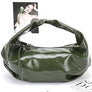Patent Finish Faux Leather Top Handle Swing Bag