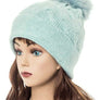 Cuffed Genuine Fur Pom Slouchy Beanie