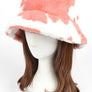 Cow Print Faux Fur Bucket Hat