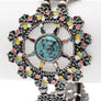 Stone Engraved Flower Western Bracelet