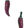 Crystal Jalapeno Stud Earrings