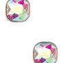 Crystal Square Stud Earrings