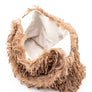 Faux Feather Hobo Slouchy Bag