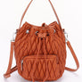 Nylon Quilted Puffer Convertible Bucket Bag