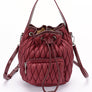 Nylon Quilted Puffer Convertible Bucket Bag