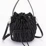 Nylon Quilted Puffer Convertible Bucket Bag