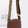 Leopard Webbing Guitar Strap Crossbody Camera Bag