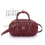 Faux Leather Quilted Top Handle Swing Bag