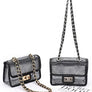 Rhinestone Mesh Turn Lock Iconic Shoulder Bag