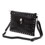 Skull Studs Convertible Crossbody Clutch Swing Bag