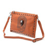 Skull Mix Studs Biker Crossbody Clutch Swing Bag