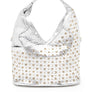 Crystal Studs Embellished Top Handle Shoulder Bag