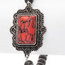 Stone Charm Navajo Beads Stretch Bracelet