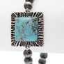 Square Stone Navajo Beads Stretch Bracelet