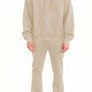 Mens Solid Fleece Flare Stacked SET