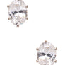 Cubic Zirconia Oval Studs 7mm