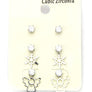Snowflake & Angel CZ Studs Set