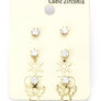 Snowflake & Angel CZ Studs Set
