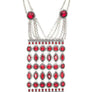 Crystal Statement Tassel Necklace Set