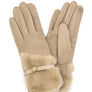 Faux Fur Ultra Suede Fashion Gloves