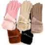 Faux Fur Ultra Suede Fashion Gloves