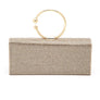 Circle Handle Rhinestone Evening Clutch Bag