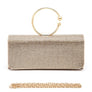 Circle Handle Rhinestone Evening Clutch Bag