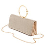 Circle Handle Rhinestone Evening Clutch Bag