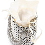 Braided Shiny Beads Top Handle Swing Clutch Bag