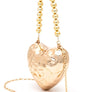 CCB Textured Heart Shape Molded Swing Clutch Bag