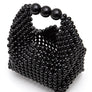 Petite Pearl Braided Top Handle Clutch Bag