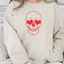Skeleton Heart Eyes Crew Neck Graphic Sweatshirt