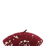 Pearl Charm Solid Wool Beret