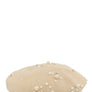 Pearl Charm Solid Wool Beret
