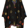 Multi Color and Geometric Pattern Poncho