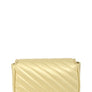 Chevron Quilted Square X Buckle Bag