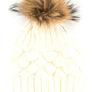 Raccoon Fur Pineapple Knit Beanies