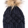Raccoon Fur Pineapple Knit Beanies