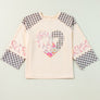 Women Heart Graphic Wide Long Sleeve Sweatshirts