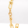Micro Pave Heart Charm Paperclip Bracelet