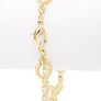 Texture Charm Link Stainless Steel Bracelet