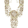 Seed Beads Medallion Statement Necklace Set