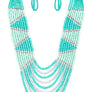 Seed Beads Mix Color Layer Necklace Set